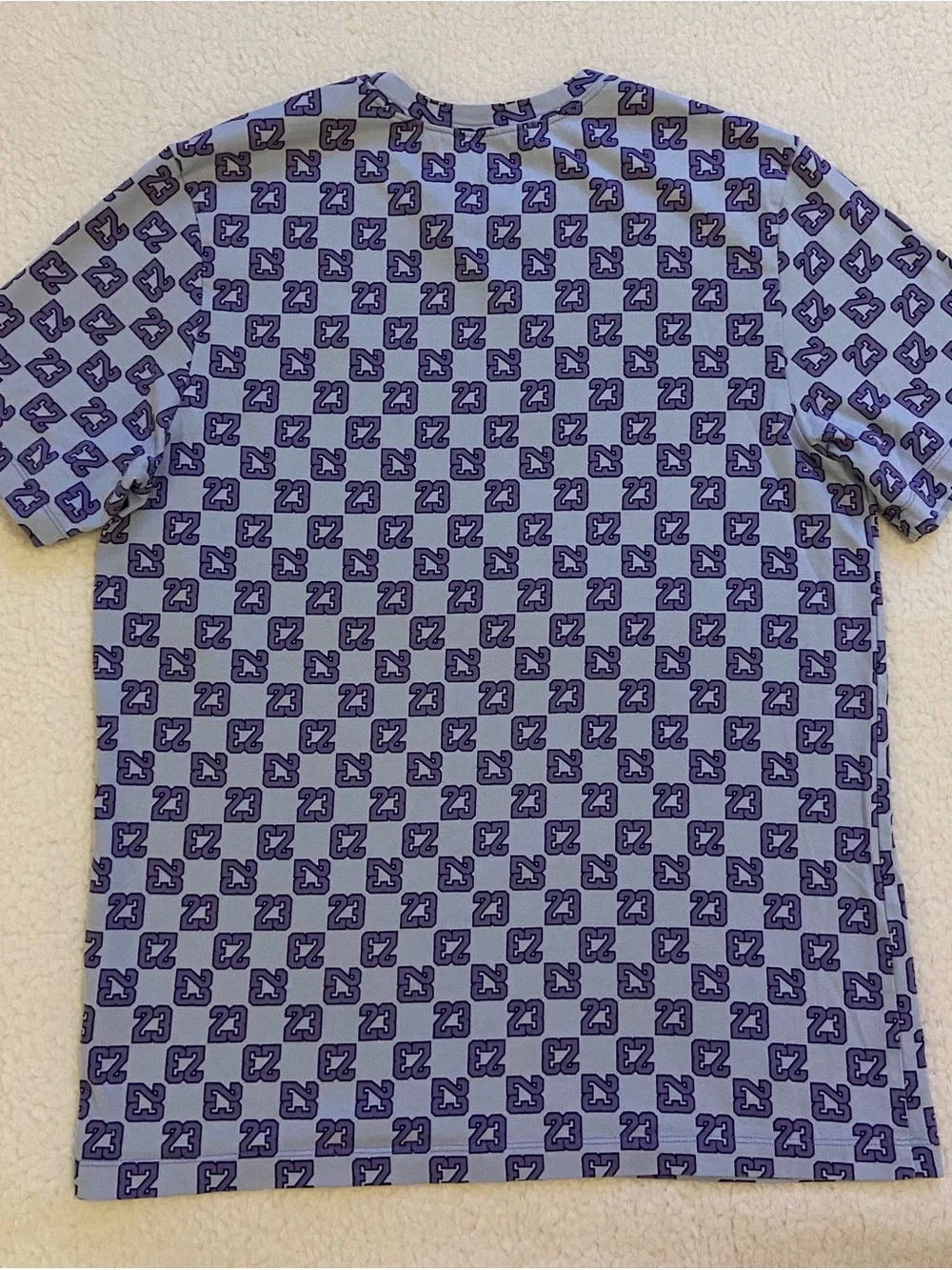 NIKE AIR JORDAN JUMPMAN FLIGHT ESSENTIALS AOP CREW T-SHIRT Purple Men’s Large